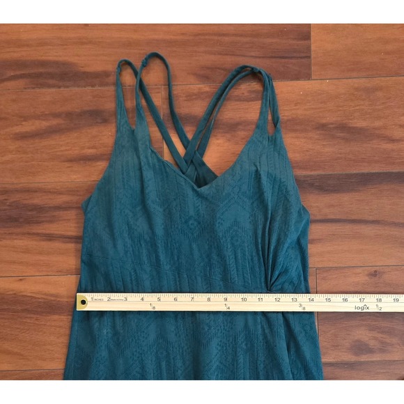 Athleta Textured Crisscross Double Strap Maxi Dress Women's Size Small 57" Long - Picture 5 of 6